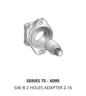 SERIES 7S - X095 SAE B 2 HOLES ADAPTER Z.16