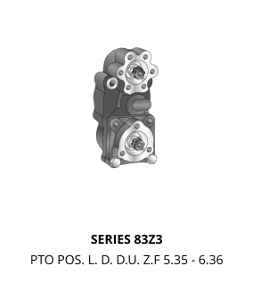 SERIES 83Z3 PTO POS. L. D. D.U. Z.F 5.35 - 6.36