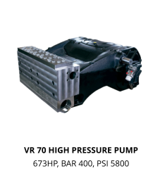 VR 70 HIGH PRESSURE PUMP 673HP, BAR 400, PSI 5800