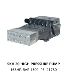 SKH 20 HIGH PRESSURE PUMP  168HP, BAR 1500, PSI 21750