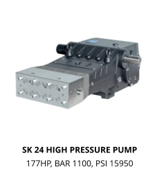 SK 24 HIGH PRESSURE PUMP  177HP, BAR 1100, PSI 15950