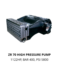 ZR 70 HIGH PRESSURE PUMP   1122HP, BAR 400, PSI 5800