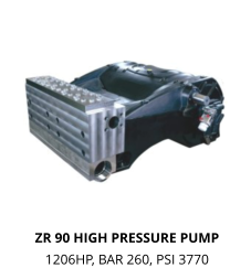 ZR 90 HIGH PRESSURE PUMP 1206HP, BAR 260, PSI 3770