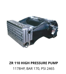 ZR 110 HIGH PRESSURE PUMP 1178HP, BAR 170, PSI 2465
