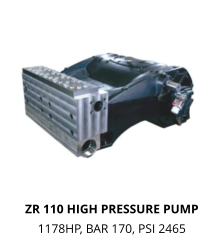 ZR 110 HIGH PRESSURE PUMP 1178HP, BAR 170, PSI 2465