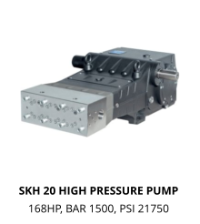 SKH 20 HIGH PRESSURE PUMP  168HP, BAR 1500, PSI 21750