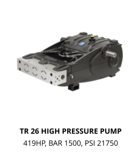 TR 26 HIGH PRESSURE PUMP   419HP, BAR 1500, PSI 21750