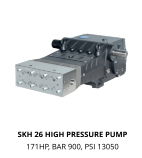 SKH 26 HIGH PRESSURE PUMP 171HP, BAR 900, PSI 13050