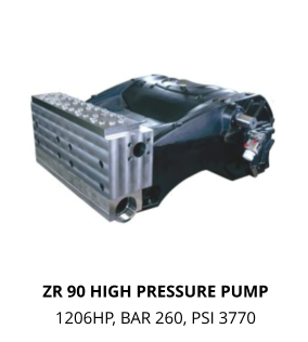 ZR 90 HIGH PRESSURE PUMP 1206HP, BAR 260, PSI 3770